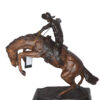 Bronco Buster Bronze Statue by Remington -  Size: 9"L x 24"W x 21"H.