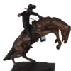 Bronco Buster Bronze Statue by Remington -  Size: 9"L x 24"W x 21"H.