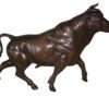 Bull Head up - Bronze Statue -  Size: 15"L x 4"W x 10"H.