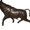 Bull Head up - Bronze Statue -  Size: 15"L x 4"W x 10"H.