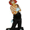 Clown - small Bronze Statue -  Size: 12"L x 6"W x 23"H.