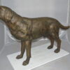 Labrador Retriever Bronze Statue -  Size: 12"L x 50"W x 31"H.