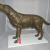 Labrador Retriever Bronze Statue -  Size: 12"L x 50"W x 31"H.