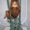 Two Large Manatees swimming Bronze Fountain Statue -  Size: 23"L x 42"W x 42"H.