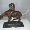 End of the Trail by James Fraser Bronze Statue -  Size: 9"L x 21"W x 21"H.