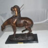 End of the Trail by James Fraser Bronze Statue -  Size: 9"L x 21"W x 21"H.