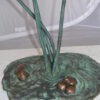 Frog on Lotus Bronze fountain Statue -  Size: 22"L x 20"W x 44"H.