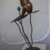 Frog on Lotus Bronze fountain Statue -  Size: 22"L x 20"W x 44"H.