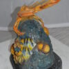 Lobster with Fish Bronze Statue -  Size: 9"L x 18"W x 16"H.