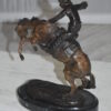 Bronco Buster by Remington Bronze Statue -  3" x 7" x 10"H.