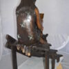 Girl Reading Letters on the Stairs Bronze Statue -  Size: 32"L x 22"W x 40"H.