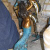 Mermaid holding a shell - large Bronze Statue -  Size: 43"L x 30"W x 76"H.