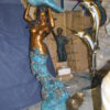 Mermaid holding a shell - large Bronze Statue -  Size: 43"L x 30"W x 76"H.