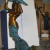 Mermaid holding a shell - large Bronze Statue -  Size: 43"L x 30"W x 76"H.