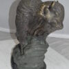 Bison Bronze Statue -  Size: 7"L x 14"W x 15"H.