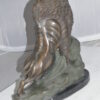 Bison Bronze Statue -  Size: 7"L x 14"W x 15"H.