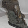 Bison Bronze Statue -  Size: 7"L x 14"W x 15"H.