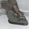 Bison Bronze Statue -  Size: 7"L x 14"W x 15"H.