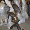 Two Herons on a three Bronze Fountain Statue -  Size: 32"L x 24"W x 67"H.