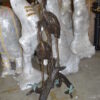 Two Herons on a three Bronze Fountain Statue -  Size: 32"L x 24"W x 67"H.