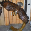 Eagle Flying To The Right Bronze Statue  -  Size: 22"L x 63"W x 67"H.