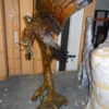 Eagle Flying To The Right Bronze Statue  -  Size: 22"L x 63"W x 67"H.