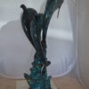 Three Dolphin Fountain  Bronze Statue -  Size: 21"L x 26"W x 45"H.