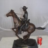 Trooper of the Plains Bronze Statue by Remington -  Size: 9"L x 22"W x 22"H.