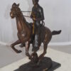 Trooper of the Plains Bronze Statue by Remington -  Size: 9"L x 22"W x 22"H.