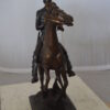 Trooper of the Plains Bronze Statue by Remington -  Size: 9"L x 22"W x 22"H.