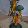 Three Jellyfish Bronze Statue -  Size: 12"L x 10"W x 22"H.