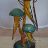 Three Jellyfish Bronze Statue -  Size: 12"L x 10"W x 22"H.