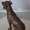 Jack Russel dog standing Bronze Statue -  Size: 10"L x 6"W x 14"H.