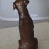 Jack Russel dog standing Bronze Statue -  Size: 10"L x 6"W x 14"H.