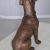 Jack Russel dog standing Bronze Statue -  Size: 10"L x 6"W x 14"H.