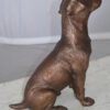 Jack Russel dog standing Bronze Statue -  Size: 10"L x 6"W x 14"H.