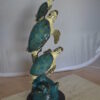 Three Turtles Overreach Each Other Bronze Statue -  Size: 15"L x 9"W x 24"H.