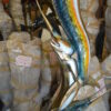 Three Marlin Fish /bronze Fountain on Triple Marble -  15"x 18"x 77"H.