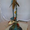 Dolphin , Turtle And Fish Bronze Statue -  Size: 18"L x 16"W x 25"H.