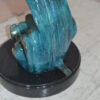 Dolphin Fountain  On A Marble Base Bronze Statue -  Size: 12"L x 8"W x 30"H.