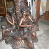 Nine feet tall Bronze, Tiered Outdoor pond Fountain -  59"x 59"