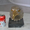 Eagle head Silver Finish - Bronze Statue -  Size: 10"L x 6"W x 8.5"H.