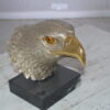 Eagle head Silver Finish - Bronze Statue -  Size: 10"L x 6"W x 8.5"H.