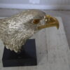 Eagle head Silver Finish - Bronze Statue -  Size: 10"L x 6"W x 8.5"H.