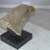 Eagle head Silver Finish - Bronze Statue -  Size: 10"L x 6"W x 8.5"H.