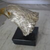 Eagle head Silver Finish - Bronze Statue -  Size: 10"L x 6"W x 8.5"H.