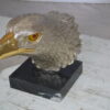 Eagle head Silver Finish - Bronze Statue -  Size: 10"L x 6"W x 8.5"H.