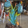 Two colored Herons fountain -  Size: 53"L x 40"W x 88"H.