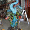 Two colored Herons fountain -  Size: 53"L x 40"W x 88"H.