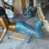 Mermaid Lying in the Sun Bronze Statue -  Size: 87"L x 44"W x 36"H.